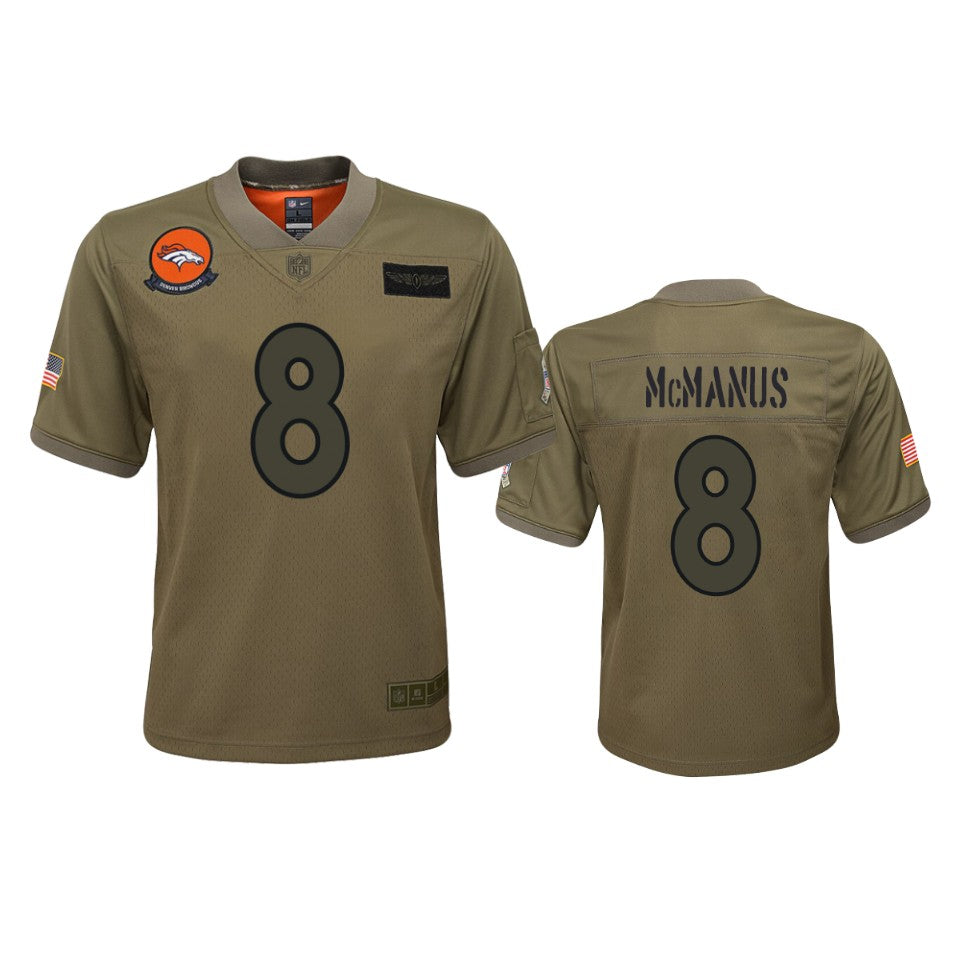 Youth Denver Broncos Brandon Mcmanus Camo 2019 Salute To Service Game Jersey