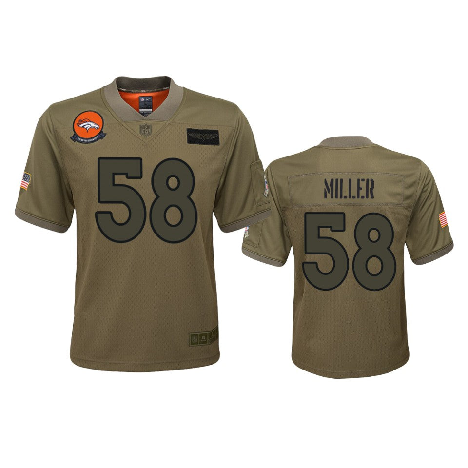 Youth Denver Broncos Von Miller Camo 2019 Salute To Service Game Jersey
