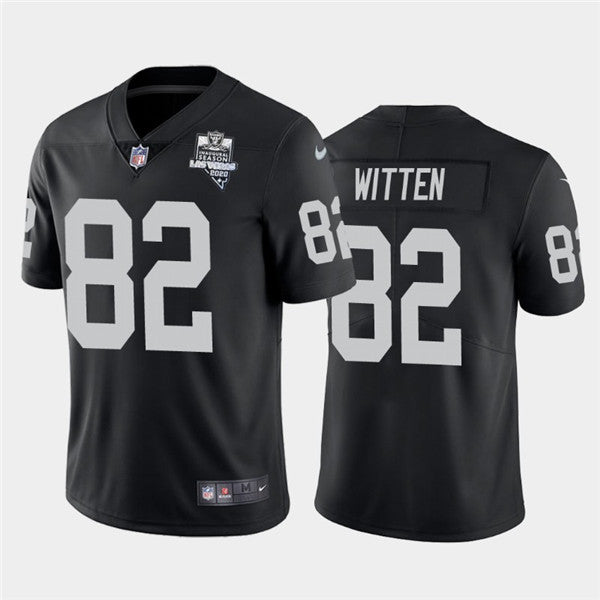 Youth Oakland Raiders Black 82 Jason Witten 2020 Inaugural Season Vapor Limited Stitched Nfl Jersey