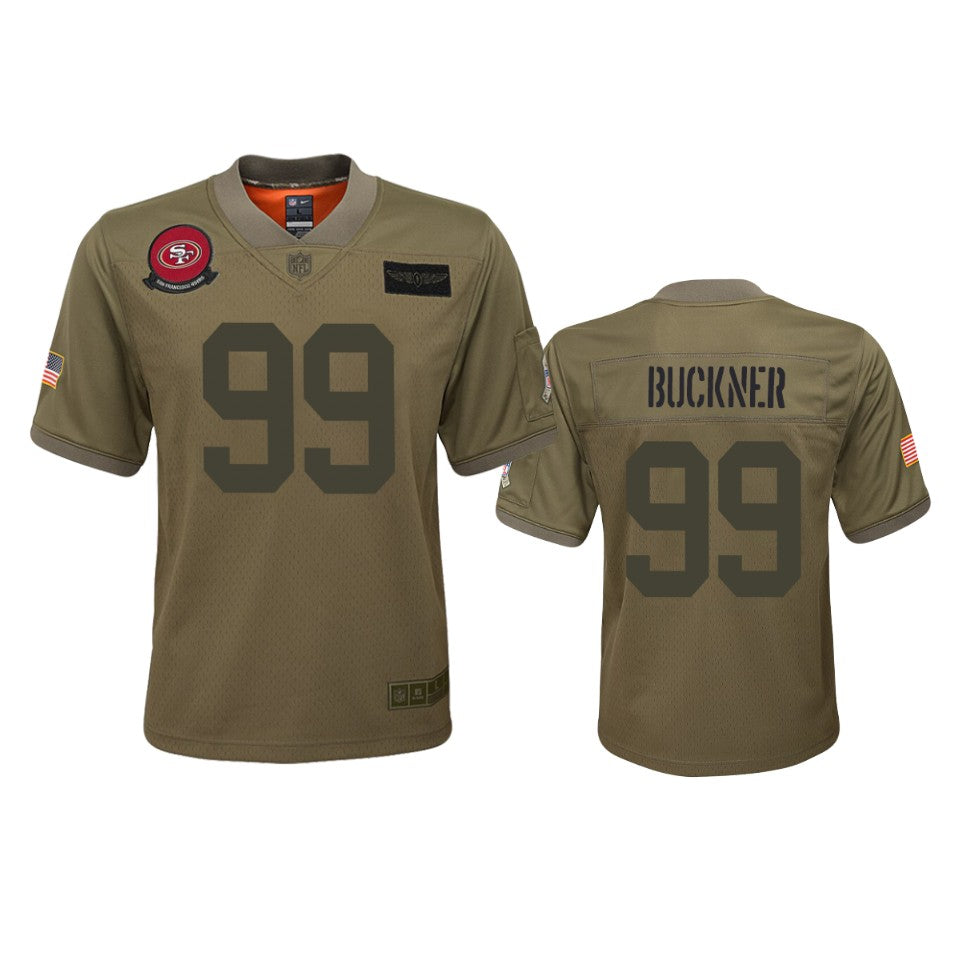 Youth San Francisco 49ers Deforest Buckner Camo 2019 Salute To Service Game Jersey