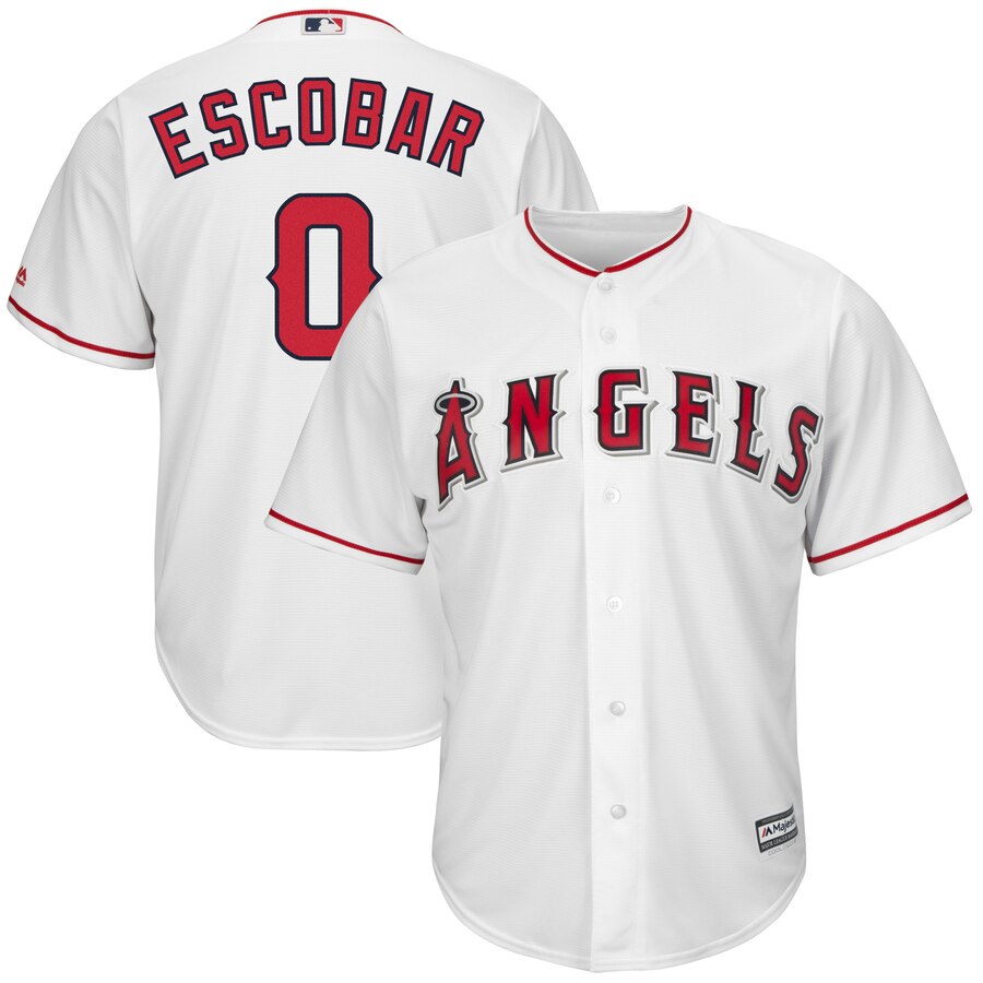 Yunel Escobar Los Angeles Angels Majestic Home Official Cool Base Replica Player Jersey White