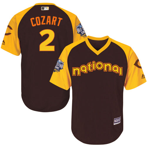 Zack Cozart Brown 2016 Mlb All star Jersey Mens National League Cincinnati Reds 2 Cool Base Game Collection