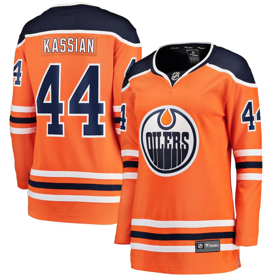 Zack Kassian Edmonton Oilers Fanatics Branded Womens Home Breakaway Player Jersey Orange